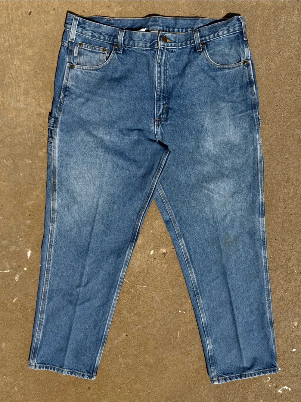 Carhartt Men's Straight Leg Blue Denim Jeans